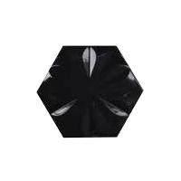 Hexagon Flower Glossy Black - Q-Dekor